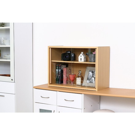 ミニ食器棚 W600×D290×H440mm ガラス おしゃれ