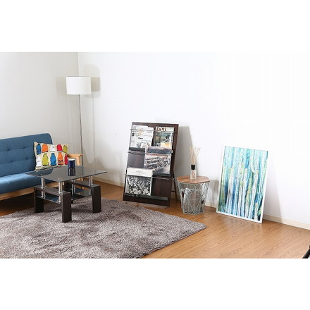 ウッドマガジンラック デコール W580×D350×H900mm PB(PVC) スチール