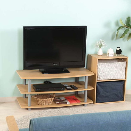 TVラック 幅90cm テレビ台 木目調 32型テレビ対応 ロータイプ AV機器 デッキ収納 TV台