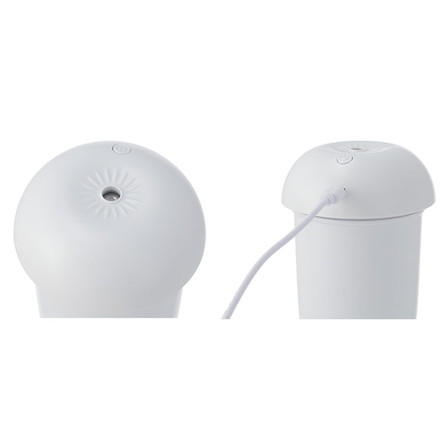加湿器 キノコ 200ml 幅7.5×奥行7.5×高さ11.5cm 持ち運び 携帯 コンパクト LEDライト7色