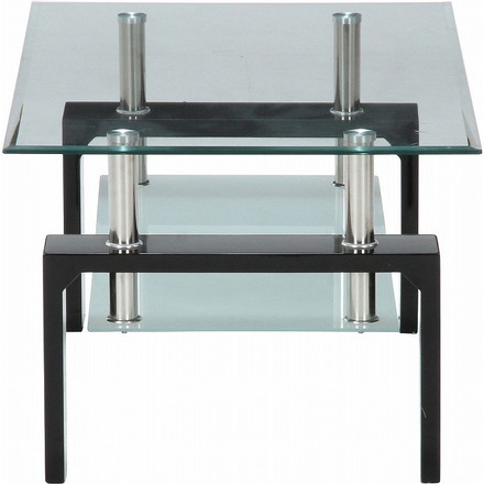 センターテーブル フォーカス W1000×D600×H450mm 強化ガラス スチール