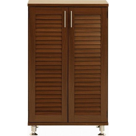 ルーバーシューズボックス W600×D330×H1010mm ブラウン