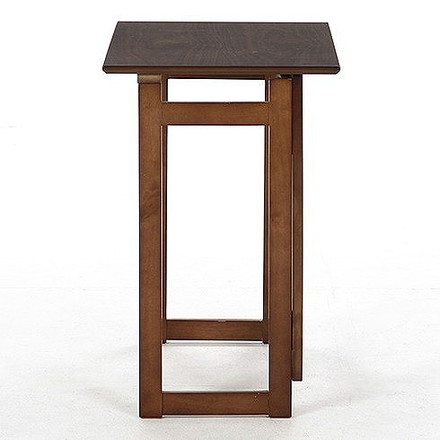 フォールディングテーブル W700×D450×H690mm 天然木化粧繊維板 ミディアムブラウン