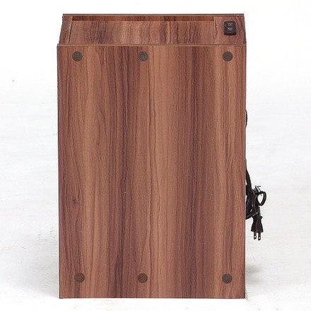 ベッドサイドテーブル (コンセント付き) W300×D360×H500mm ブラウン