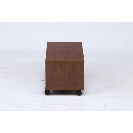 キャスター付きTV台 ミディアムブラウン 幅89×奥行32.9×高さ40.8cm