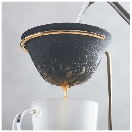 日本製 波佐見焼 コーヒーフィルター兼ドリッパー スタンドセット セラフル大サイズ 3~5杯分 シルバー 繰り返し使える セラミック おしゃれ ギフト プレゼント アドバンスドア