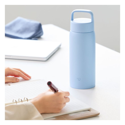 象印 シームレスせん ステンレスマグ 800ml SU-DA80 ハンドル付き 広口 水筒 ボトル マグボトル パッキン一体型 ZOJIRUSHI フロストブルー[AM]