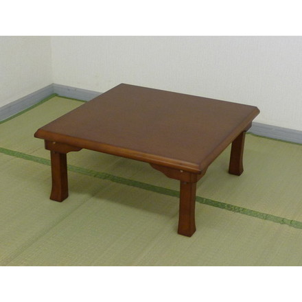 折りたたみ角座卓 座卓 75×75cm テーブル リビングテーブル 折れ脚テーブル