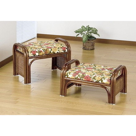 スツール 座椅子 天然籐らくらく座椅子2脚組 ハイタイプ 籐 天然籐 椅子 チェアー イス