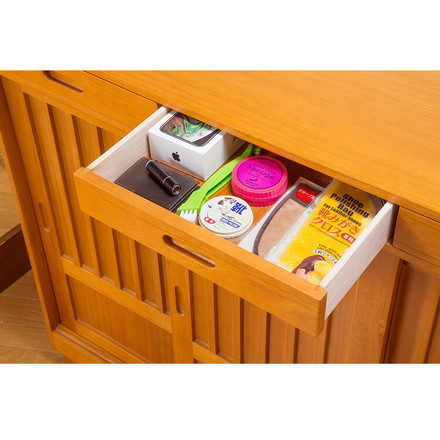 和風引き戸シューズボックス 3枚扉 天然木 幅115 奥行38 高さ95 シューズラック 下駄箱 靴箱 玄関収納