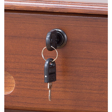 3段チェスト シークレットチェスト 幅46 奥行35 高さ42 チェスト 棚 タンス 天然木 木製 鍵付き 鍵かけ