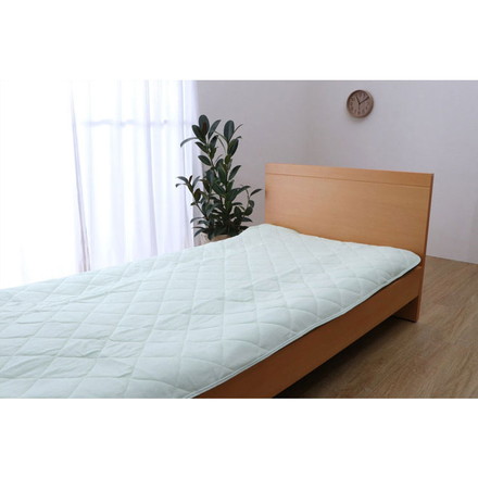 抗菌 敷パッド セミダブル 120×205cm 青森ヒバエッセンス加工 敷きパッド 綿100%