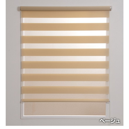 調光ロールスクリーン ブラインド シェード ロール インテリア 調光ロールスクリーンゼブライト アイボリー（L2046）