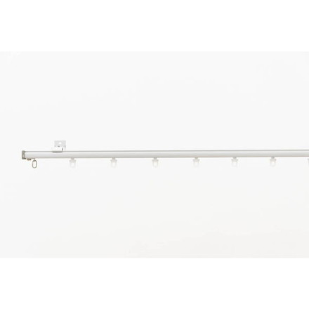 アルミ 静音 カーテンレールミュート 3m シングル 伸縮 ブラインドロールスクリーン 遮光カーテン ブラック（I0872）