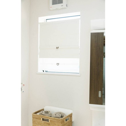 コードレスローマンシェード 遮光 W90×H120cm カフェカーテン スタイルカーテン 小窓 遮光ブラウン（L6175）