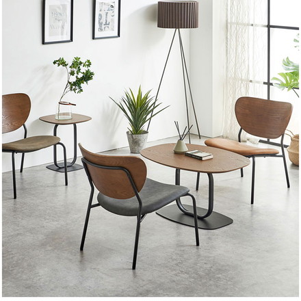 センターテーブル 幅80cm リビングテーブル スチール脚 ラウンドテーブル 丸テーブル