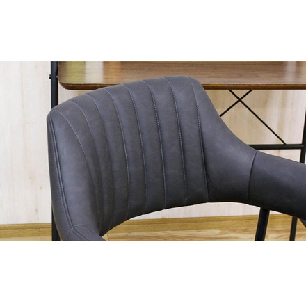 ワークチェア 肘付き レトロ オフィスチェア 昇降式 キャスター ガス圧式昇降 回転チェア ラウンドチェア 書斎