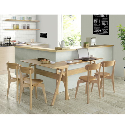 ダイニングチェア 回転チェア 天然木 タモ材 コンパクト スタッキングチェア 省スペース シンプル 椅子 いす イス