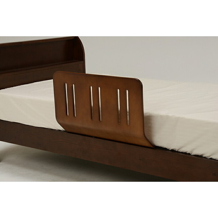 萩原 曲げ木ベッドガードDBR LBG4297T-DBR 布団ずれ防止