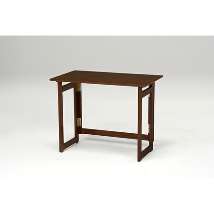 萩原 折りたたみテーブル VT-7812DBR テーブル 折り畳み式 簡単