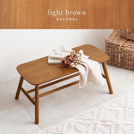 ダイニングベンチ 棚付き 91×44cm 高さ40cm 玄関ベンチ 天然木 ダイニングチェア 椅子 イス チェアー スツール 北欧 ライトブラウン