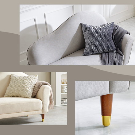 ソファー ソファ コンパクト ローソファー カウチソファ 幅126cm 大人かわいい インテリア 北欧 おしゃれ ライトグレー