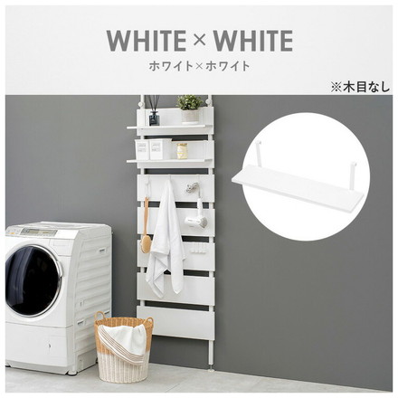 突っ張りウォールラック専用 追加棚板 2枚セット 幅60 追加オプション ウォールシェルフ ウォールラック 壁 ブラウン×ブラック