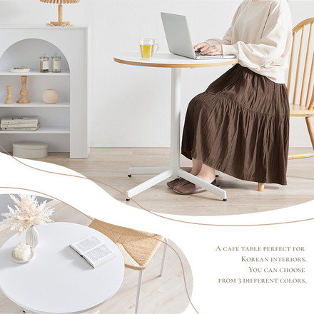 カフェテーブル 直径65cm 円形 テーブル 白 ホワイト 大理石調 机 丸テーブル 円形テーブル ホワイト