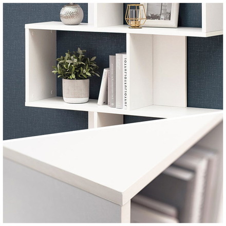 S字 ディスプレイラック 3段 幅90cm オープンラック S字ラック 本棚 シェルフ 収納 棚 間仕切り A4対応 ブラウン