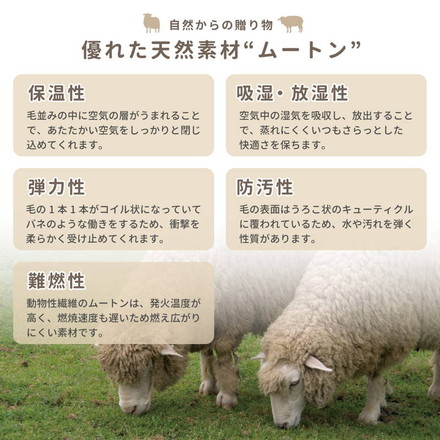 ムートンフリース ムートンラグ 140×180cm 6匹物 ラグマット 天然ムートン あったか 座布団 羊毛 ふわふわ 北欧 ブラウン[240619353]