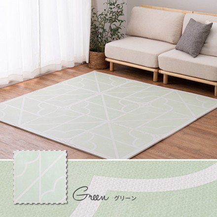 ジョイントマット プレイマット 大判 60cm 9枚 キュロス フロア マット ベビー 赤ちゃん 室内用 屋内用 子供部屋 グレー[240631801]