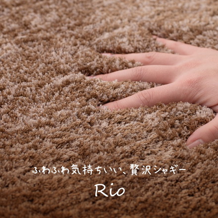 芝生ラグマット 45×75cm シャギー玄関マット 厚手で足元ふかふか 室内 無地 シンプル 屋内 ブラウン[600011810]