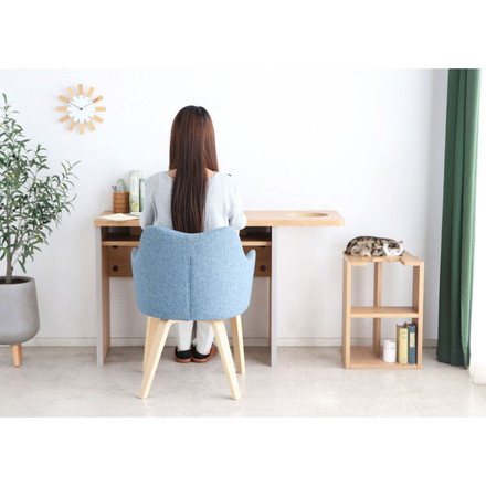 にゃんと一緒デスク サイドテーブル 国産 インテリア リビング ダイニング 机 テーブル 猫