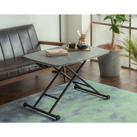 リフトテーブル 昇降式 ローテーブル ハイテーブル 折りたたみ コンパクト収納 リビング