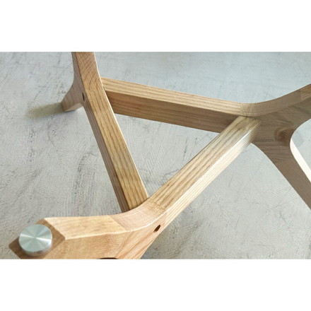 ガラステーブル 円形 幅80cm ローテーブル 天然木 木脚 センターテーブル リビングテーブル