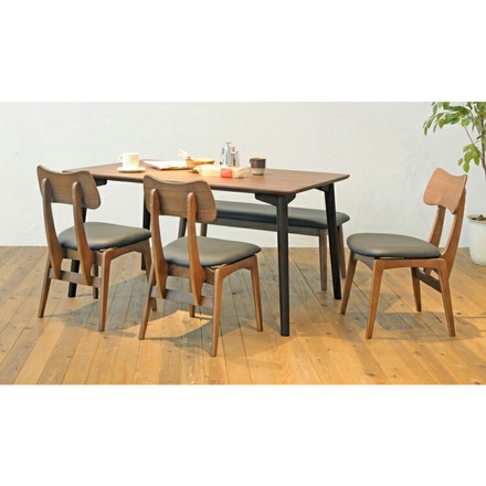 ダイニングチェア 2脚セット シンプル 北欧 天然木 木製 木目 一人暮らし 新生活 肘無し 背もたれ