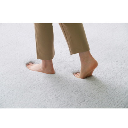 アイリスオーヤマ ラ・クッションラグ シープ調ボア 185×240cm グレー ACRSB-1824 ラグ ラグマット カーペット IRIS OYAMA