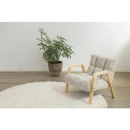 アイリスオーヤマ ウッドアームチェア リクライニングチェア Sサイズ 肘付き 座椅子 高座椅子 パーソナルチェア WAC-S IRIS