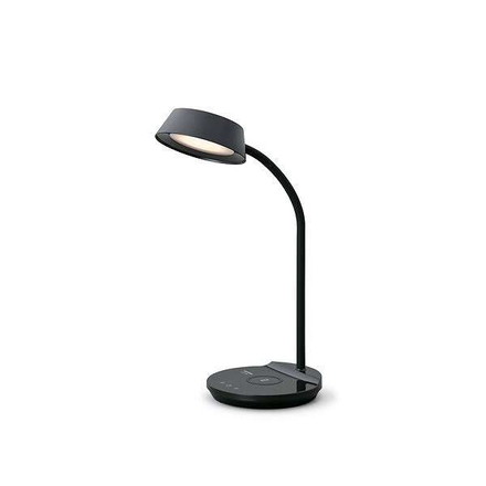LEDデスクライトQi充電シリーズ 平置きタイプ 調光・調色 LDL-QFDL-B ブラックアイリスオーヤマ