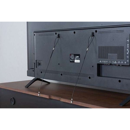 高耐荷重テレビ転倒防止ワイヤー KTBW-600 ブラックアイリスオーヤマ