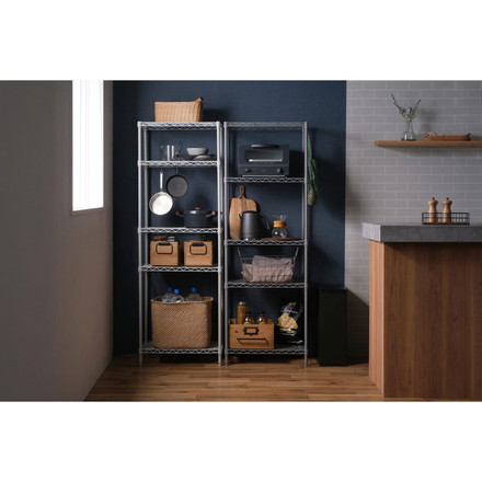 アイリスオーヤマ カラーメタルラック 幅55cm 5段 ハイタイプ CMM-55165 ライトグレー スチールラック