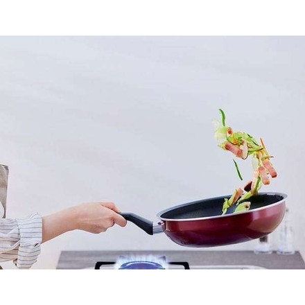 ダイヤモンドコートフライパン炒め鍋 IH・ガス火両用26cm VDI-W26 ワインレッドアイリスオーヤマ