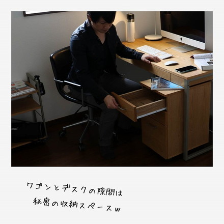 チェスト 幅34 奥行45 高さ61 デスクワゴン シンプルデスク ミニマルデザインデスク 在宅ワークデスク 学習机