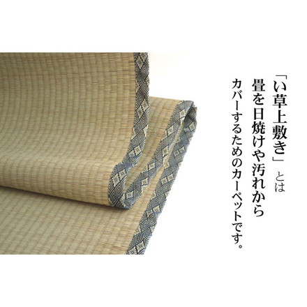 純国産 糸引織 い草上敷 『湯沢』 三六間6畳（約273×364cm）