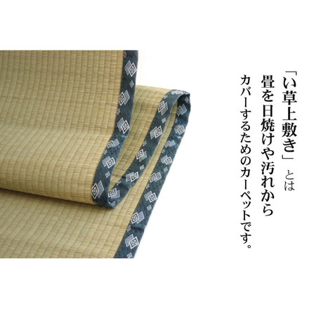 純国産 双目織 い草上敷 『ほほえみ』 江戸間8畳（約352×352cm）