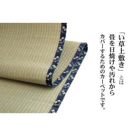 純国産 糸引織 い草上敷 『梅花』 江戸間2畳（約176×176cm）