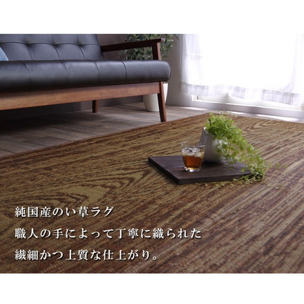い草ラグ 国産 カーペット Fウォール 約140×200cm 敷き物 い草ラグ 裏貼り有り 1.8畳