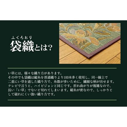 ラグ カーペット マット い草敷き詰めタイプ 裏貼り無し 4.5畳 い草花ござ 『DXエクセレント』 江戸間4.5畳(約261×261cm)