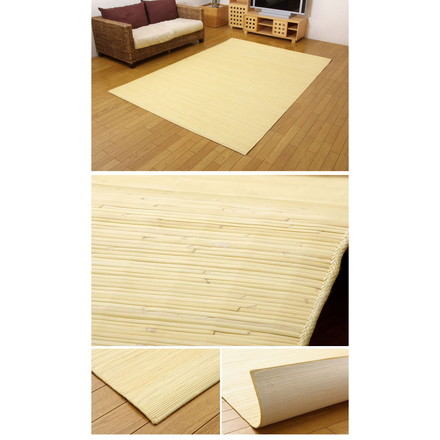 インドネシア産 39穴マシーンメイド 籐むしろカーペット 『ジャワ』 261×352cm