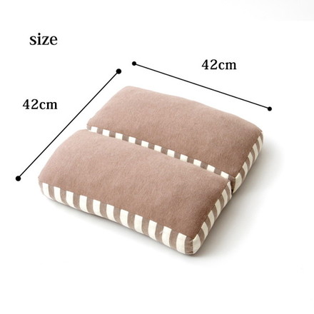 クッション 低反発 使用 マイクロファイバー 無地 エルマー ブラウン 約42×42×8cm